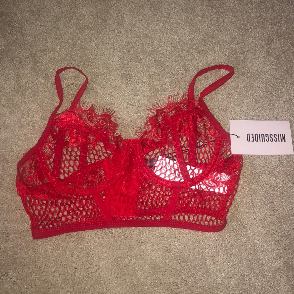 Miss Guided Red Bralette